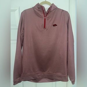 Peter Millar Quarter Zip University of Arkansas